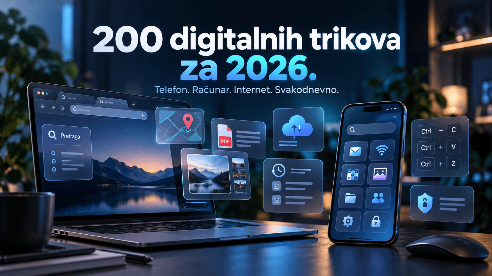 Kliknite za uvećan prikaz slike 200 digitalnih trikova za telefon, računar i svakodnevni rad