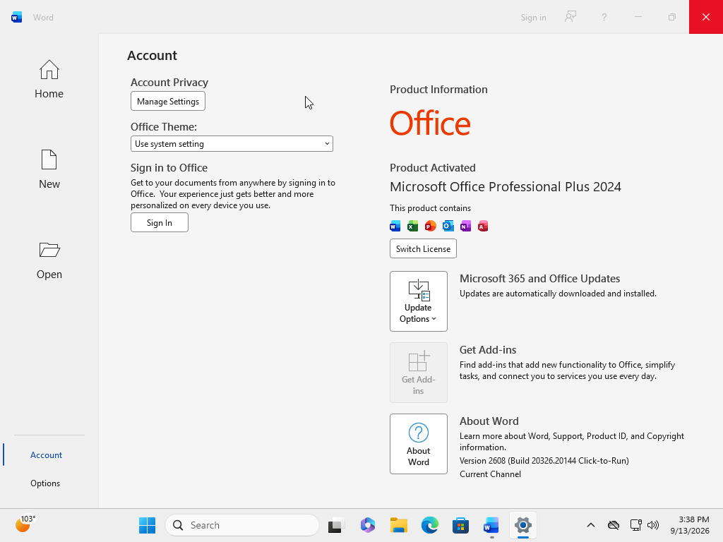 Microsoft Office Professional Plus 2024 Aktivacija